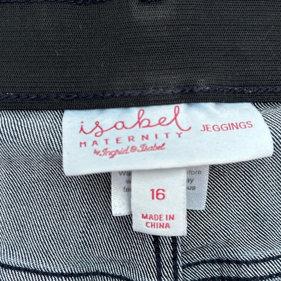 Ingrid and Isabel Maternity Blue Jean Jeggings size 16 - Picture 4 of 6